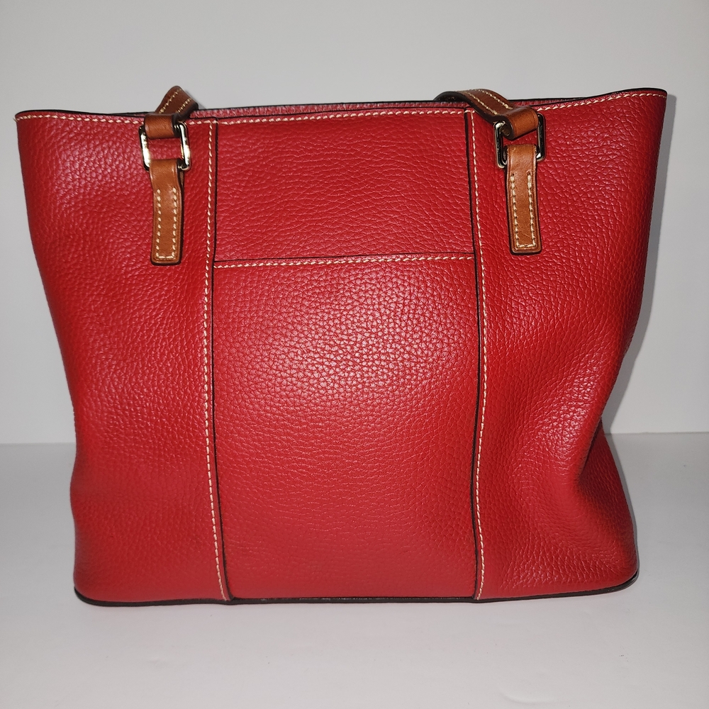 DOONEY & BOURKE Designer LEXINGTON Red Pebbled Leather  Tote Handbag Purse - Picture 4 of 16